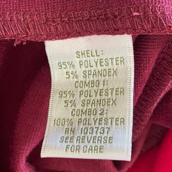 DONNA MORGAN Colorblock Shift Bordeaux Long Sleeve Faux Leather Trim Dre… - Picture 13 of 16